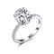 As alianças de casamento de prata dos anéis do AAA 925 Moissanite gostam do nobre para meninas das senhoras