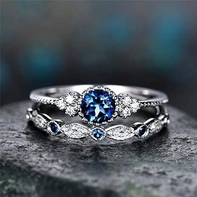 Diamond Band Rings das mulheres de 3.0mm, 925 Sterling Silver Diamond Engagement Rings