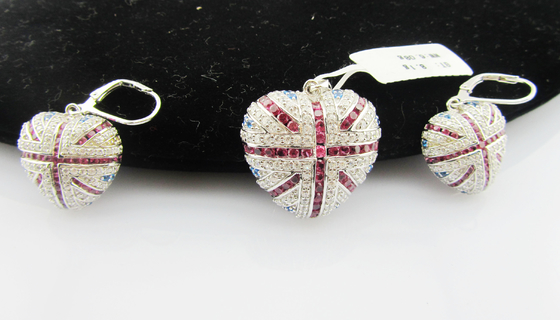 925 Sterling Silver Classic Dangle Earrings Set com fecho de lagosta