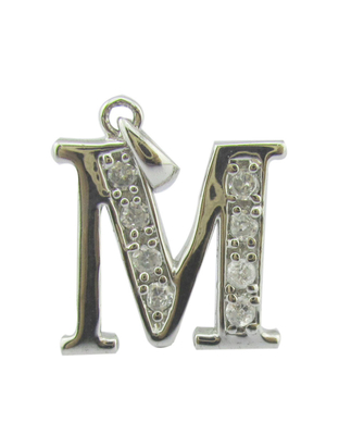 925 Sterling Silver Cubic Zirconia Alphabet Pendant Necklace com Abalone Shell jóias de prata personalizadas pedras de zircão